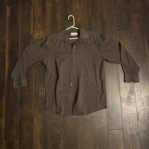 F&F Men's Dark Brown Button Down Shirt